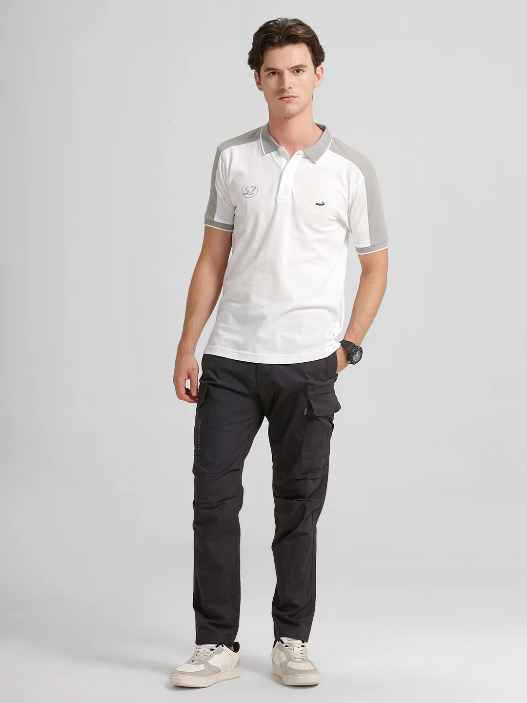 White Slim Fit Polo T-Shirt