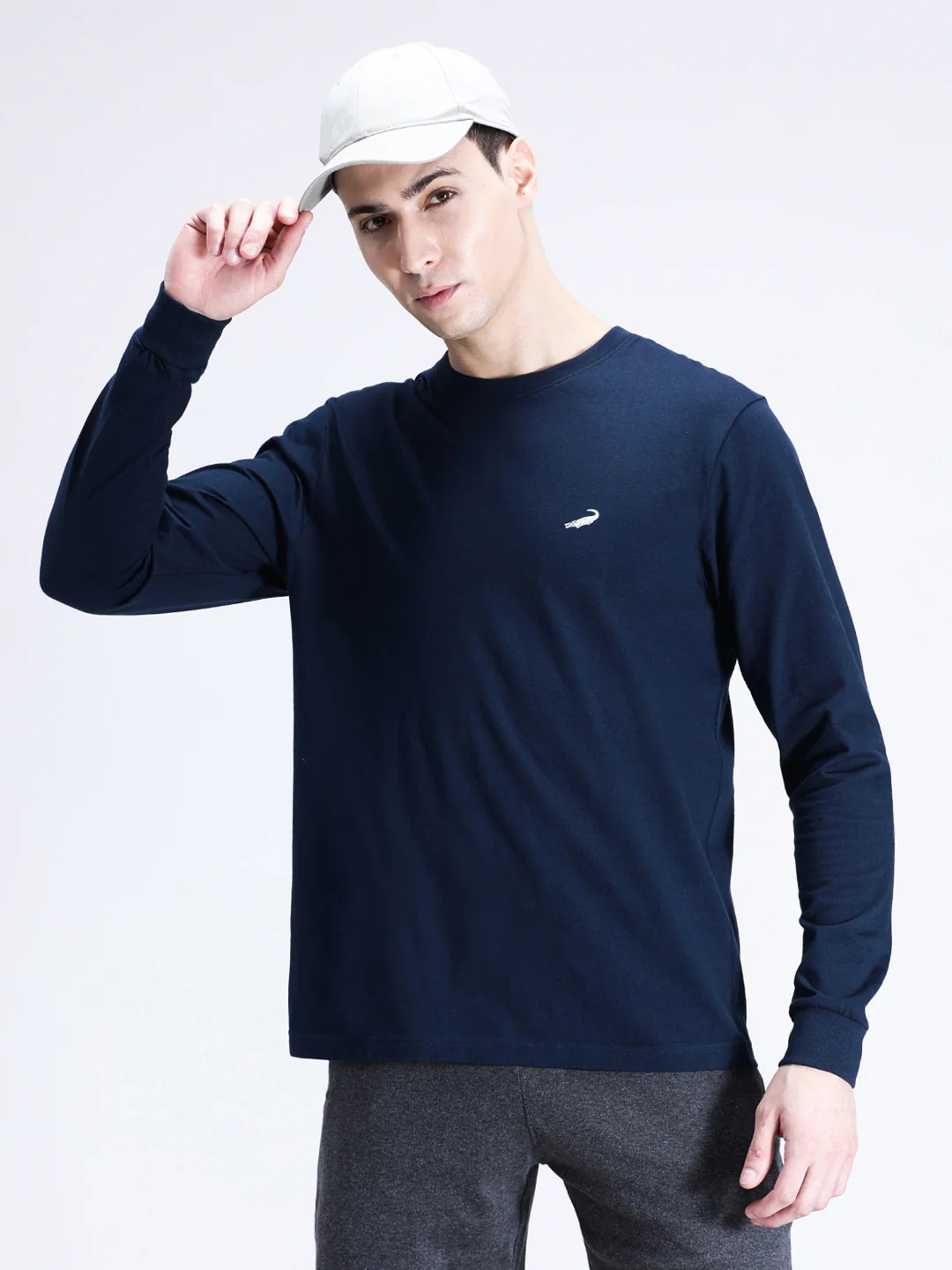Navy Casual Solid T-Shirt