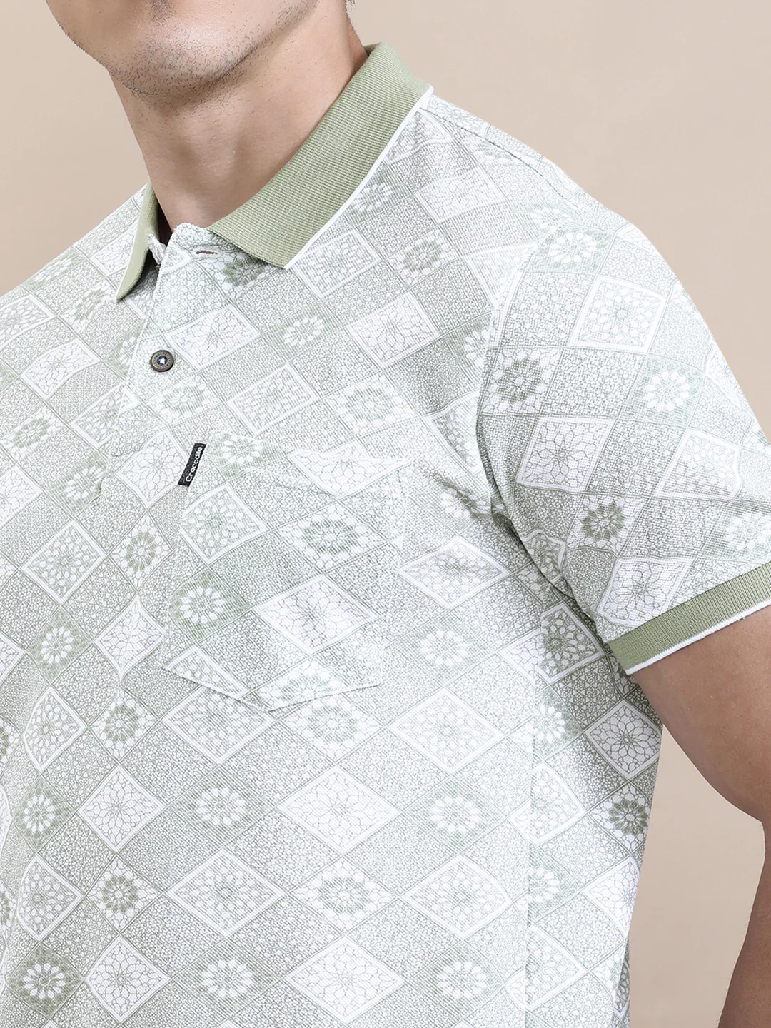 Slim Fit White AOP T-Shirt