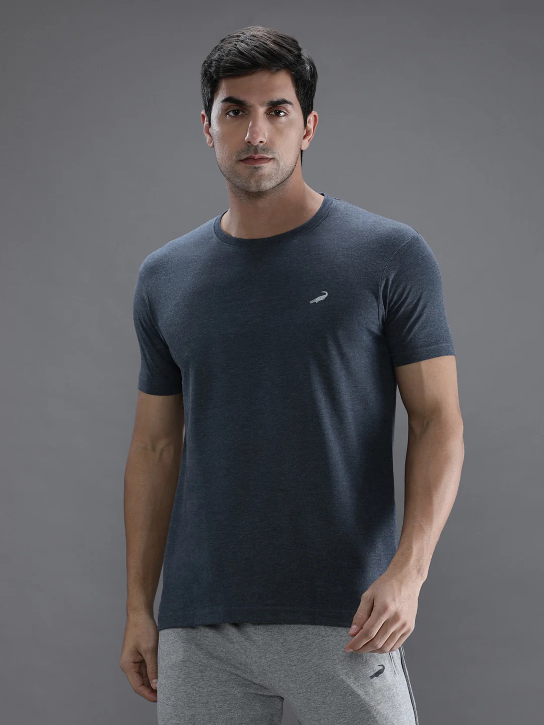 Denim Melange Solid T-Shirt