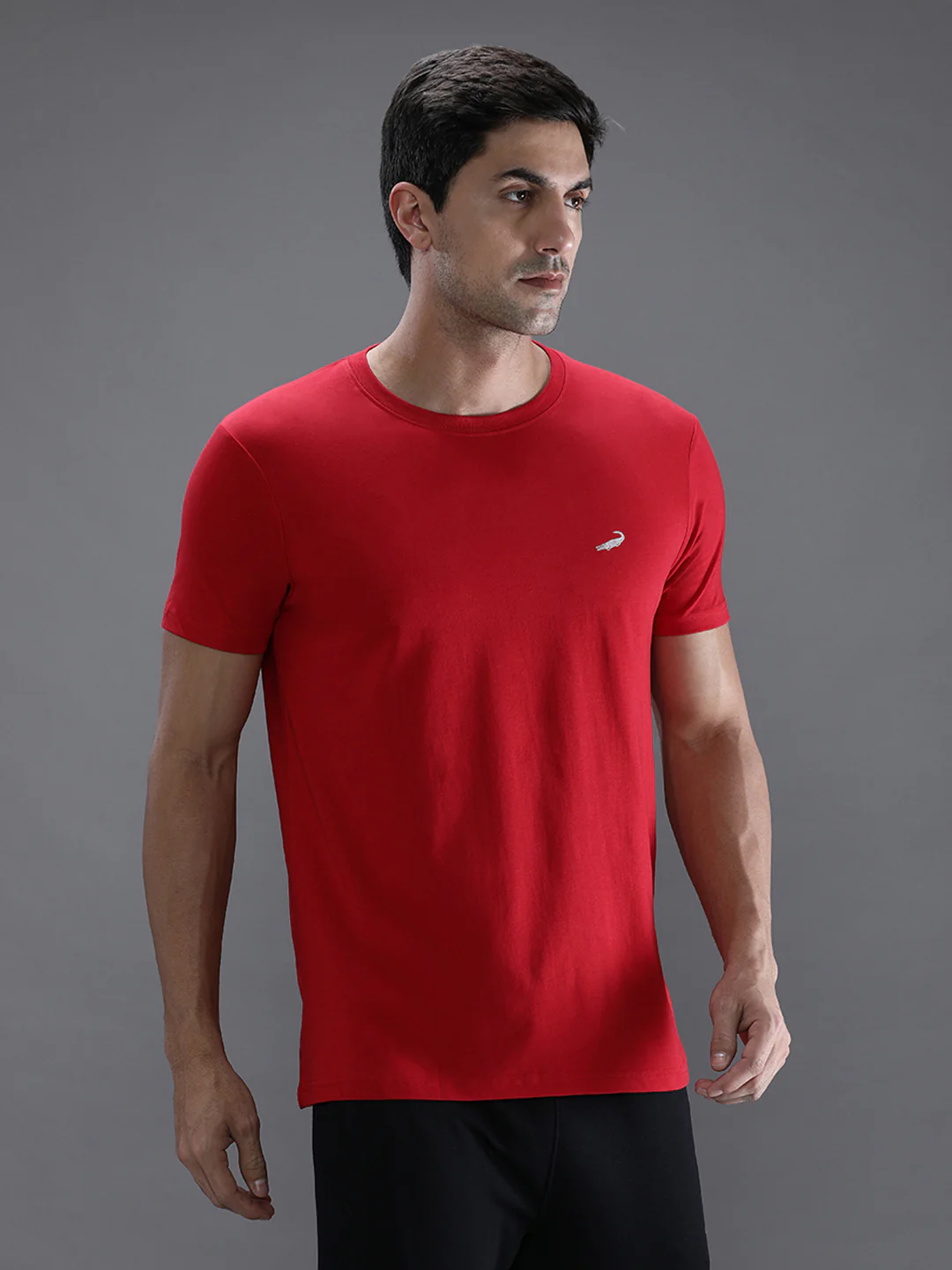 Chilli Red Solid Casual T-Shirt