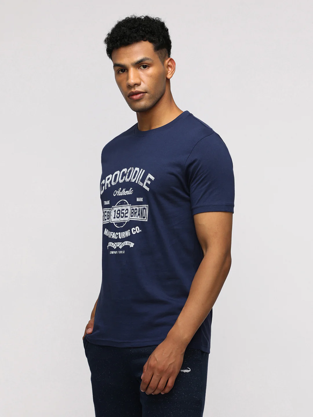 Typography Printed Pack Of 2 Round Neck Cotton Slim Fit T-shirts