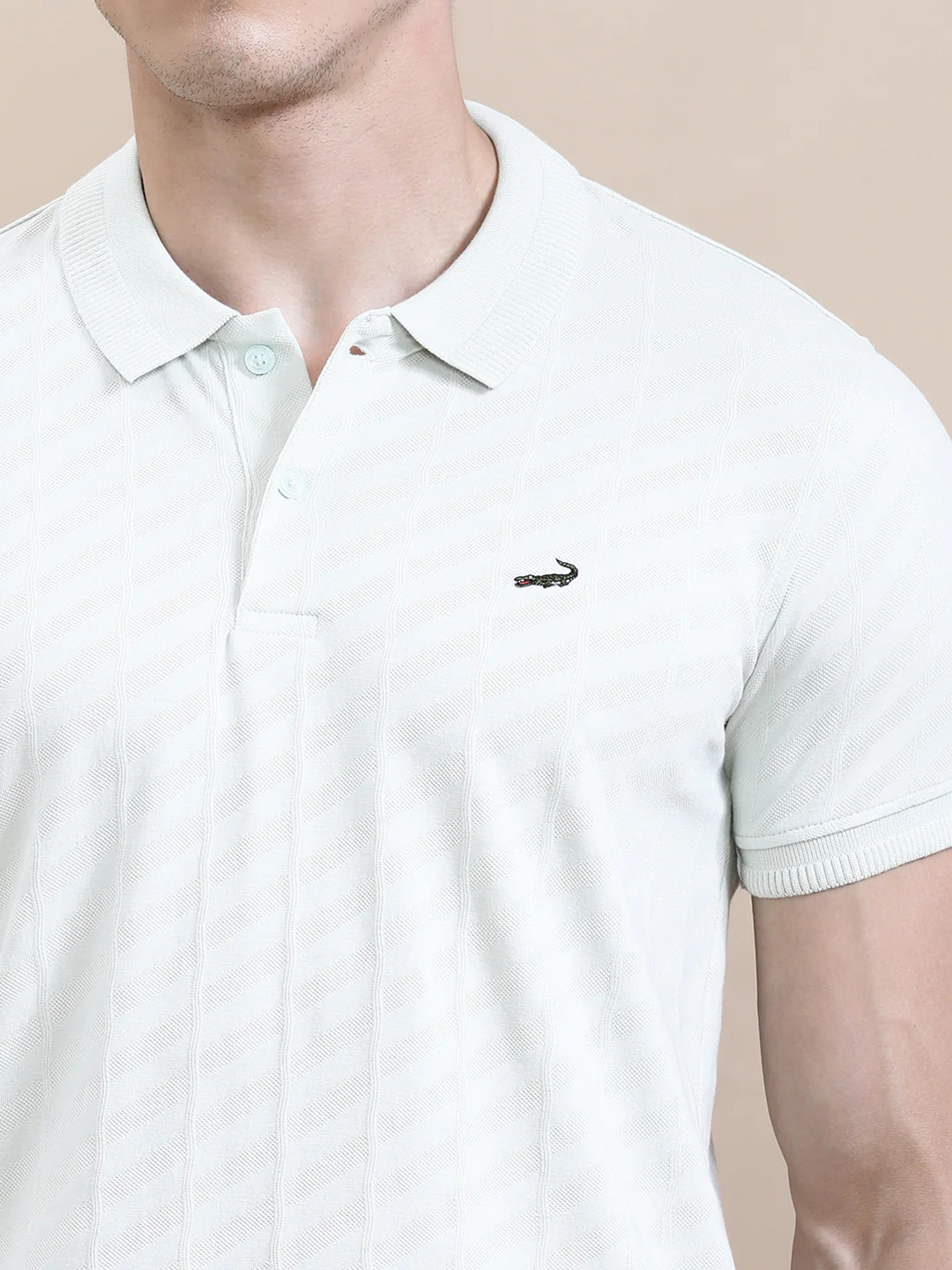 Slim Fit Solid T-Shirt Green