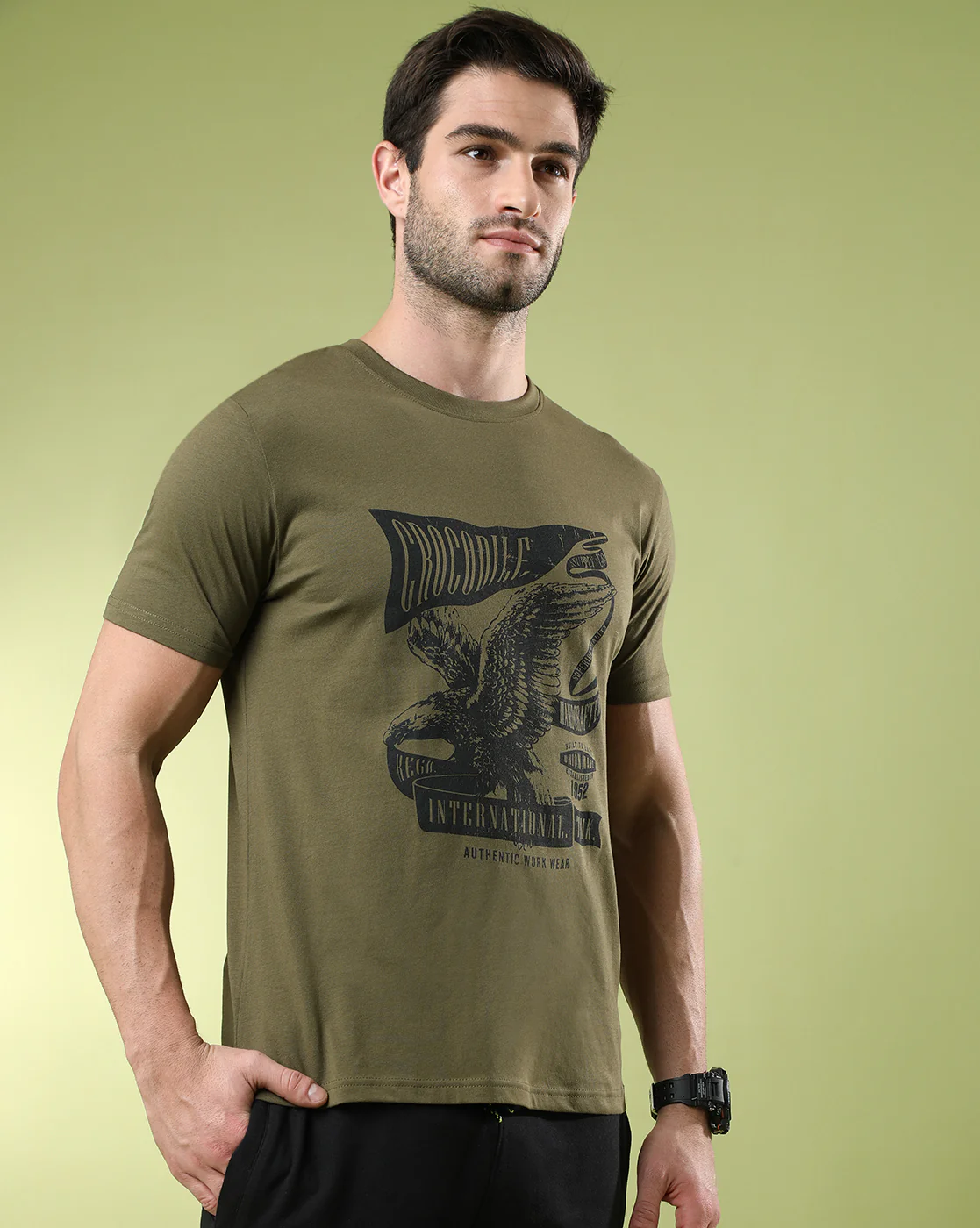 Typography Printed Pack Of 2 Slim Fit T-shirts