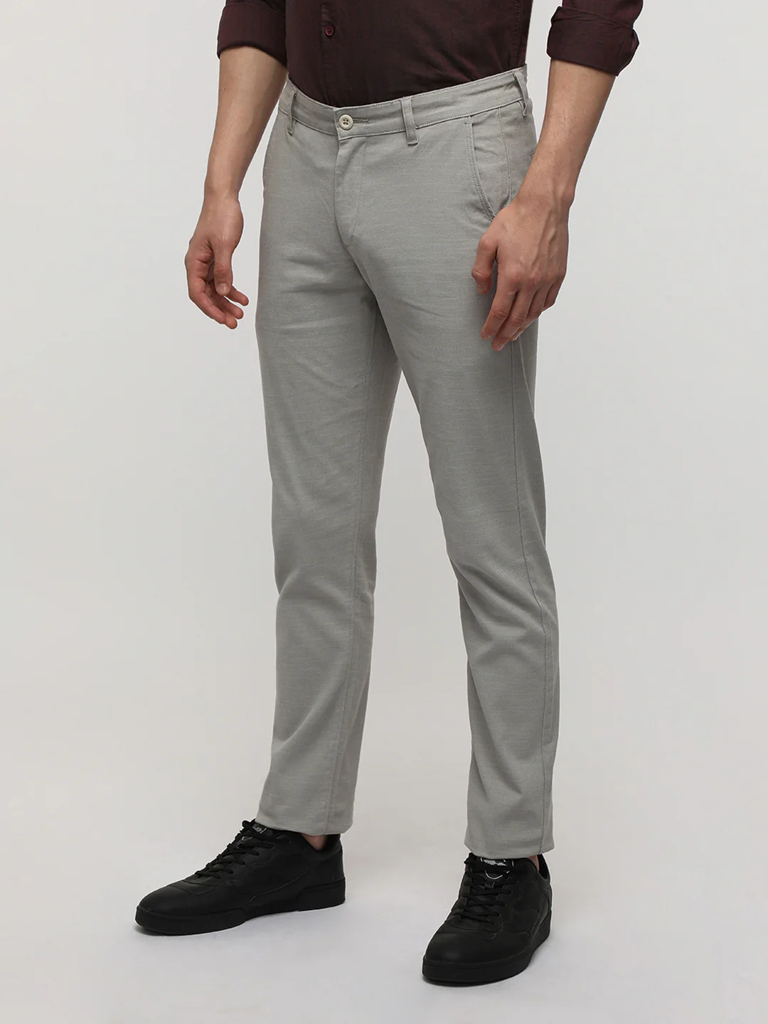 Slim Fit Classic Light Grey Trouser for Trendy Comfort
