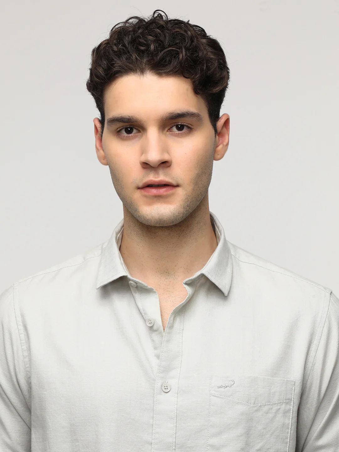 Light Grey Essential Solid Shirt