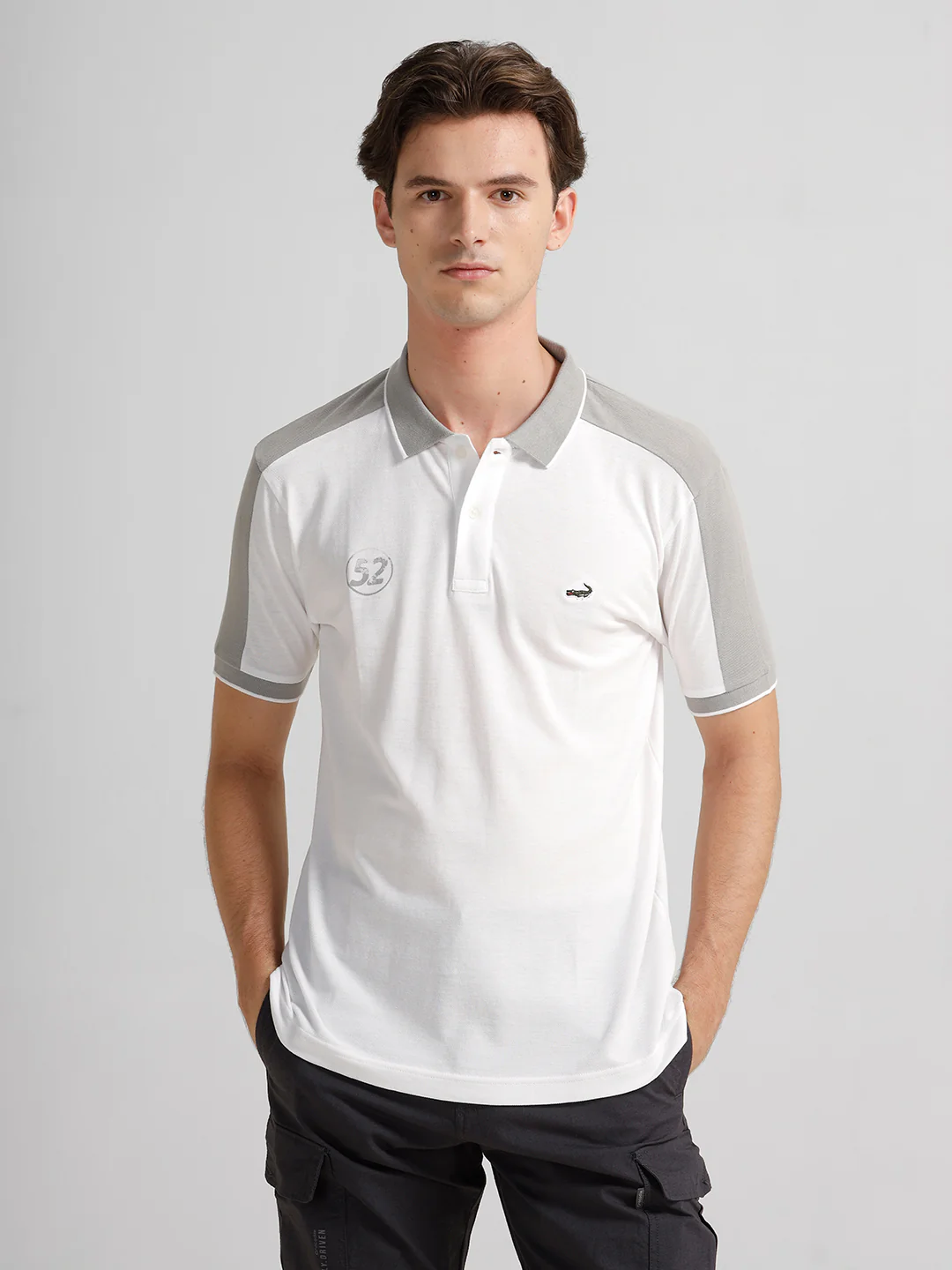 White Slim Fit Polo T-Shirt
