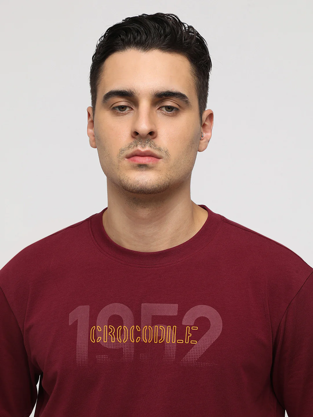 Oversize Chest Graphic T-Shirt in Red