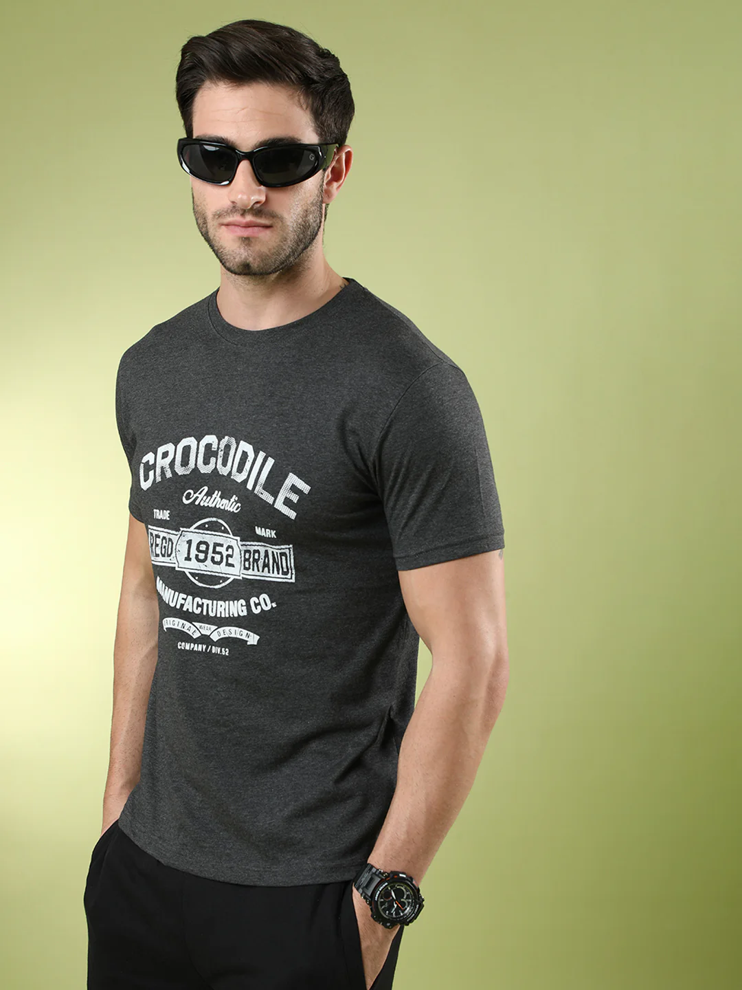 Typography Printed Pack Of 2 Slim Fit T-shirts