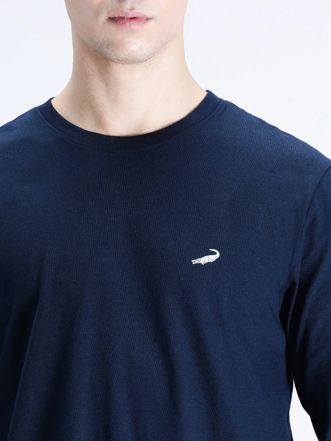 Navy Casual Solid T-Shirt