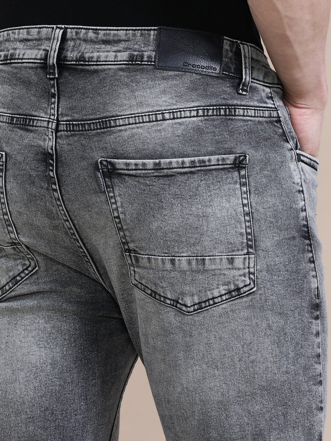 Towel Washed Slim Fit Jeans