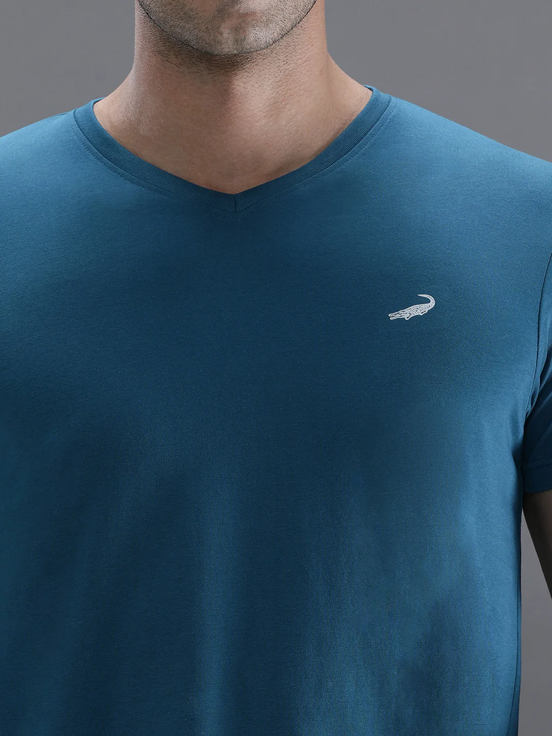 Teal Blue Solid T-Shirt