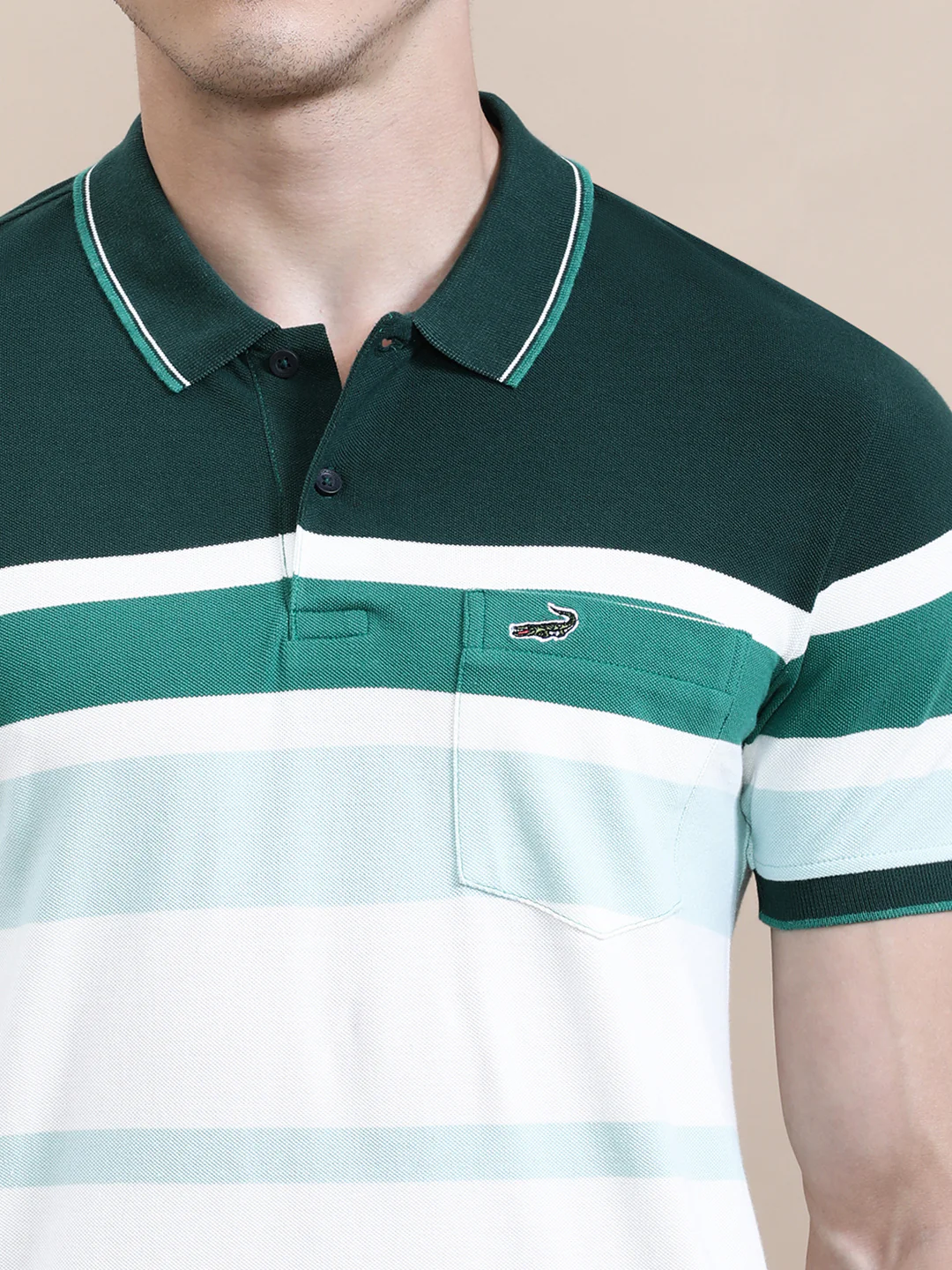 Eng Stripe Slim Fit Polo