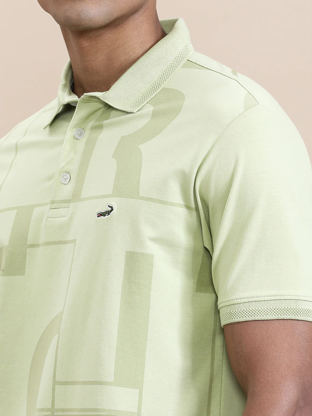 Slim Fit Green Solid Polo T-Shirt