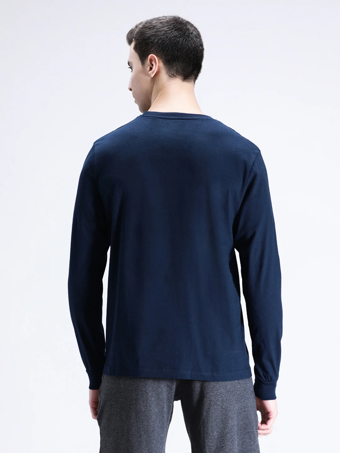 Navy Casual Solid T-Shirt