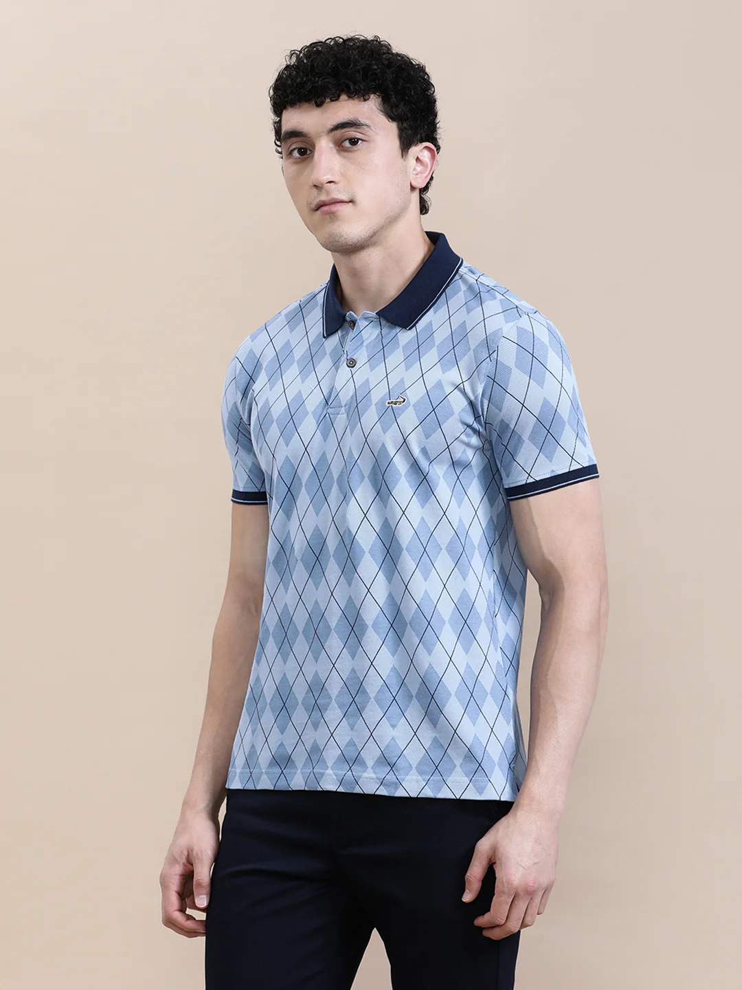 Diamond AOP Slim Fit Polo