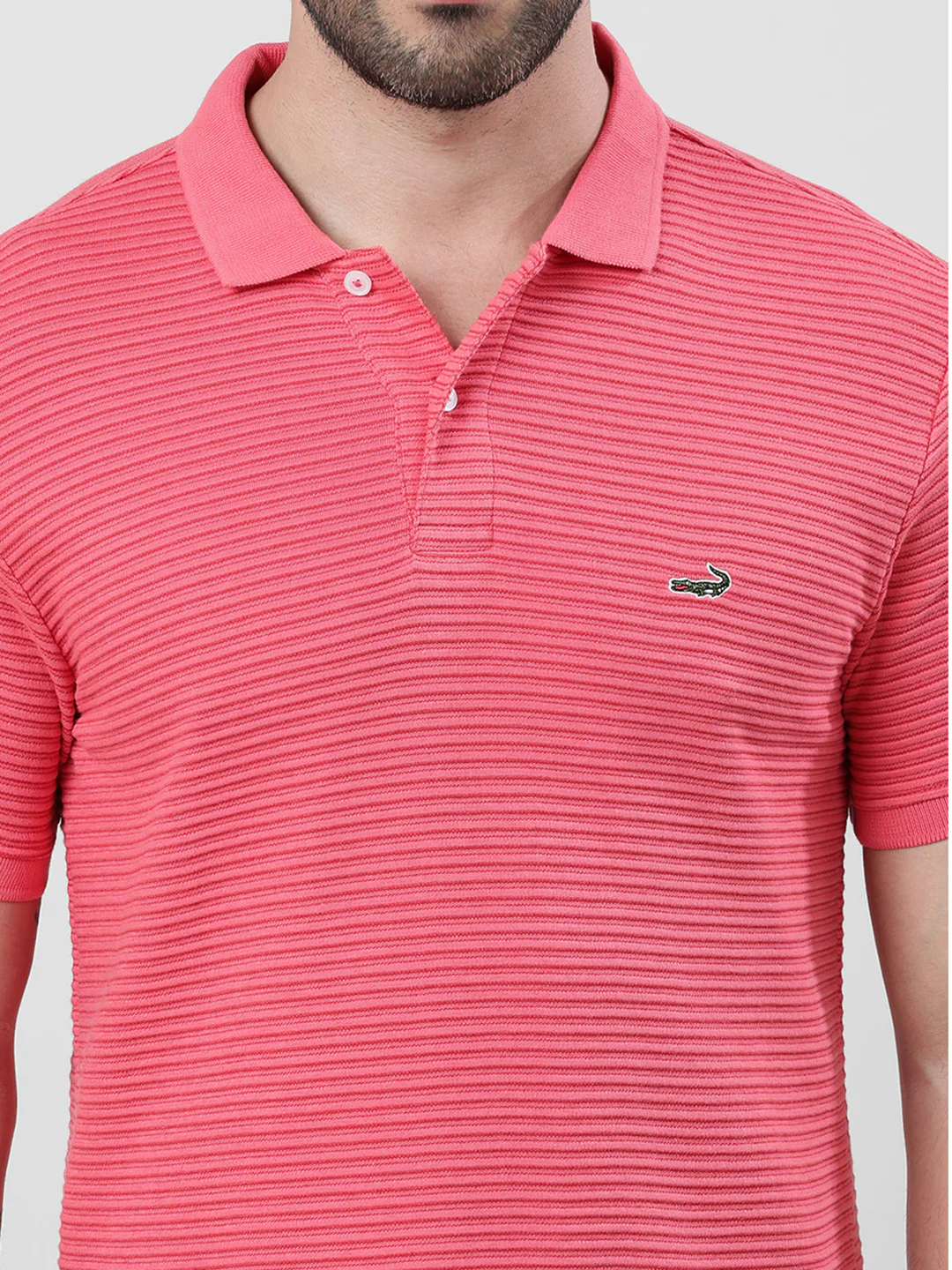 Red Striped Polo T-Shirt