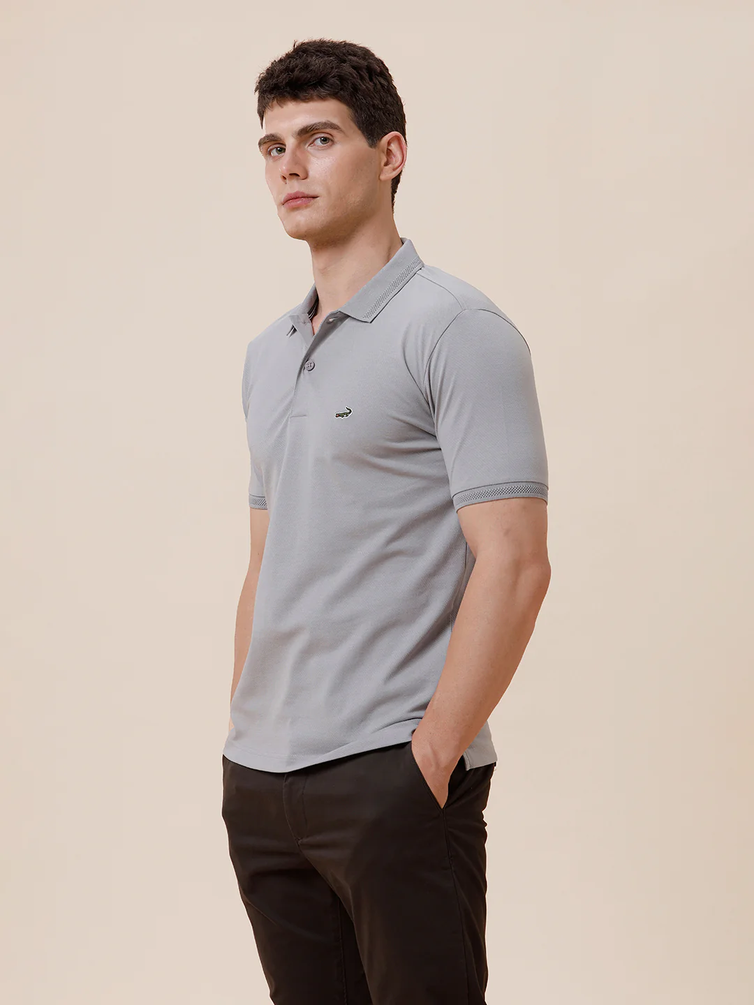 Solid Half Sleeve Casual Polo T-Shirt