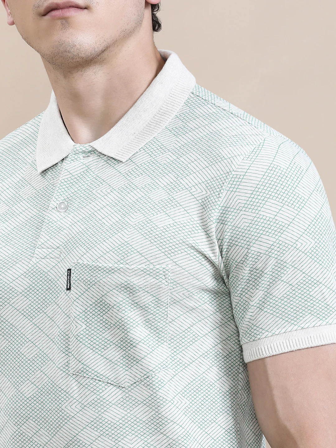 Geometric AOP Slim Fit Polo