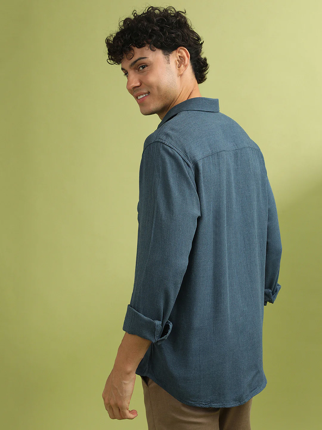 Ultra Soft Premium Viscose Melange Shirt Navy