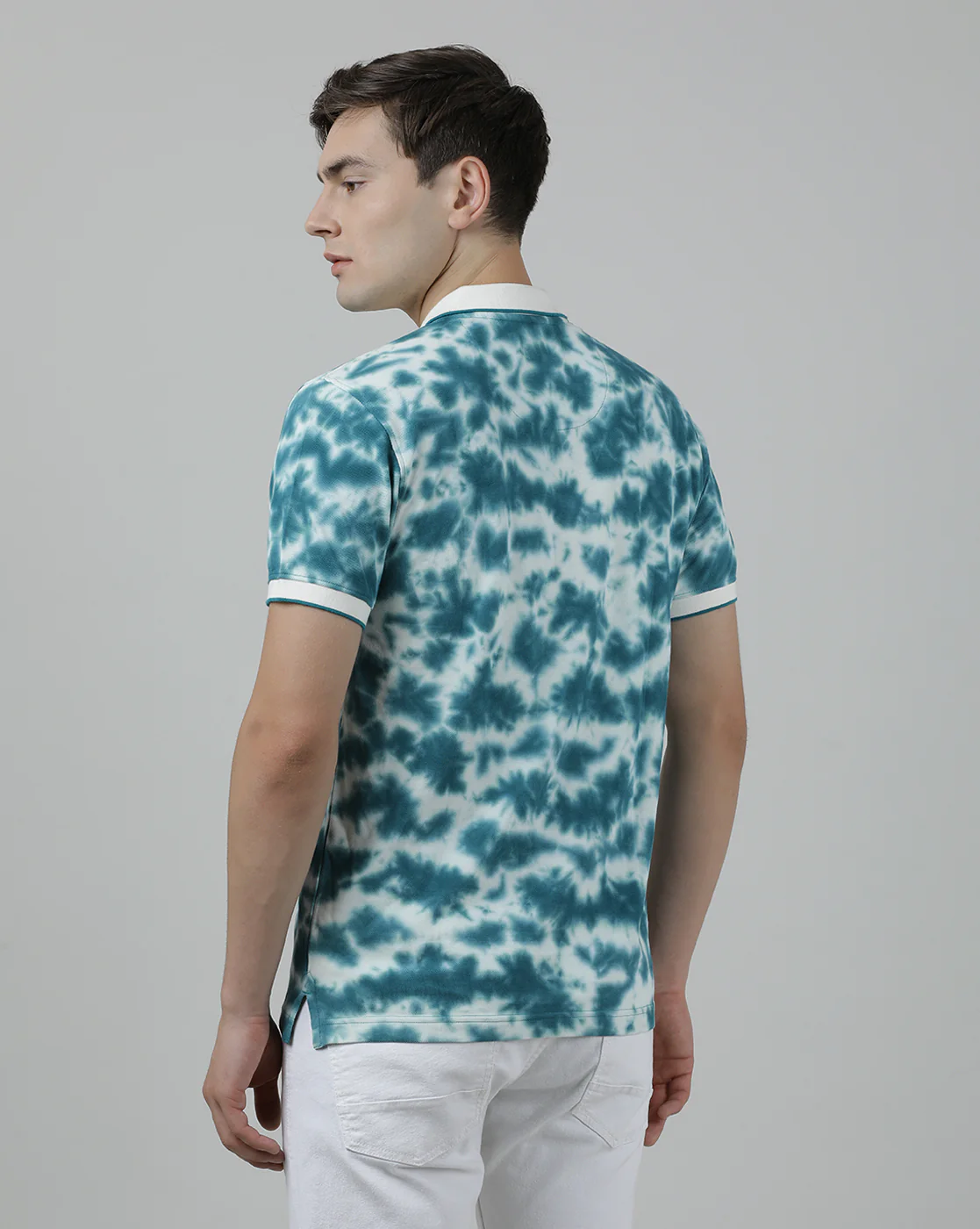 Green Tie and Dye Polo T-Shirt
