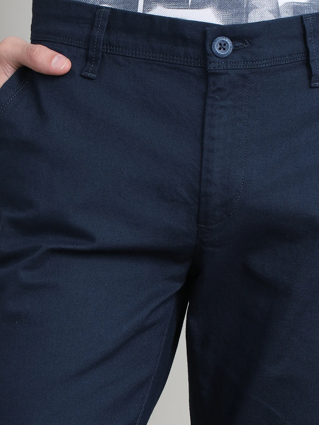 Solid Casual Trouser Navy