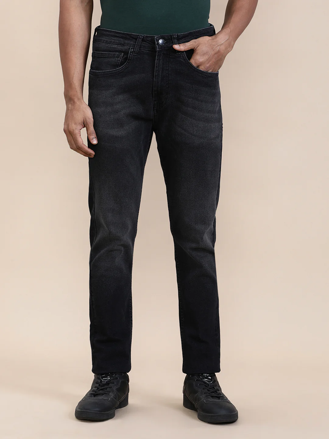 Natural Fade Wash Slim Tapered Jeans