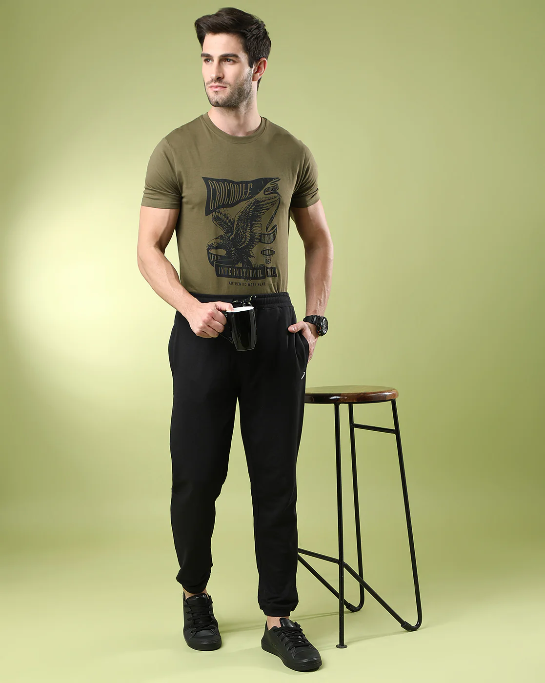 Typography Printed Pack Of 2 Slim Fit T-shirts