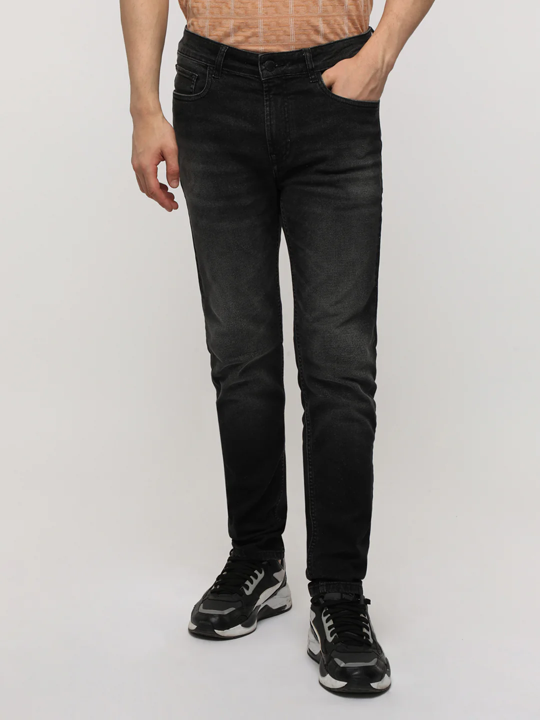 Black Vintage Washed Jeans