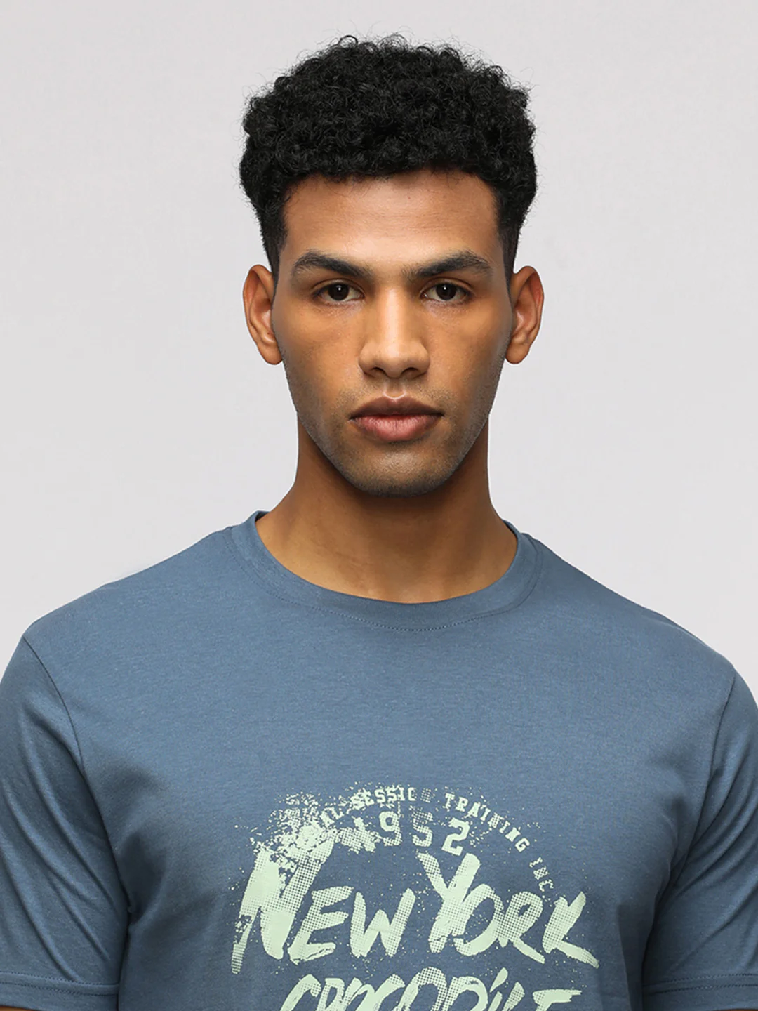 Pack Of 2 Typography Printed Round Neck Cotton Slim Fit T-shirts