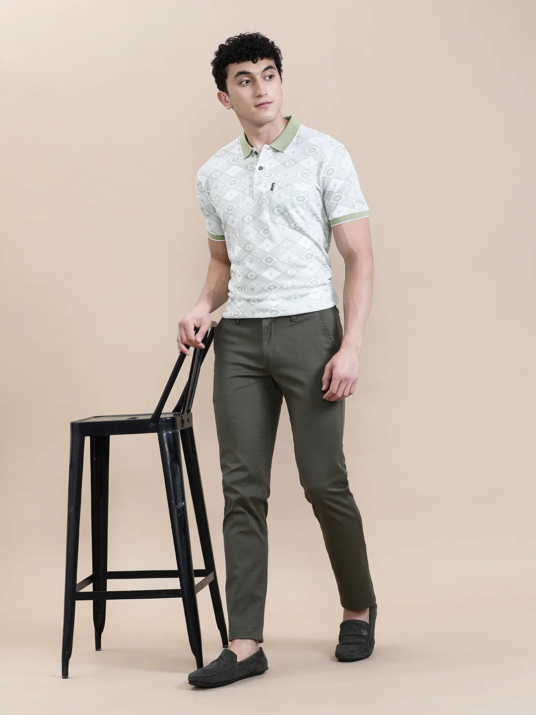 Slim Fit White AOP T-Shirt