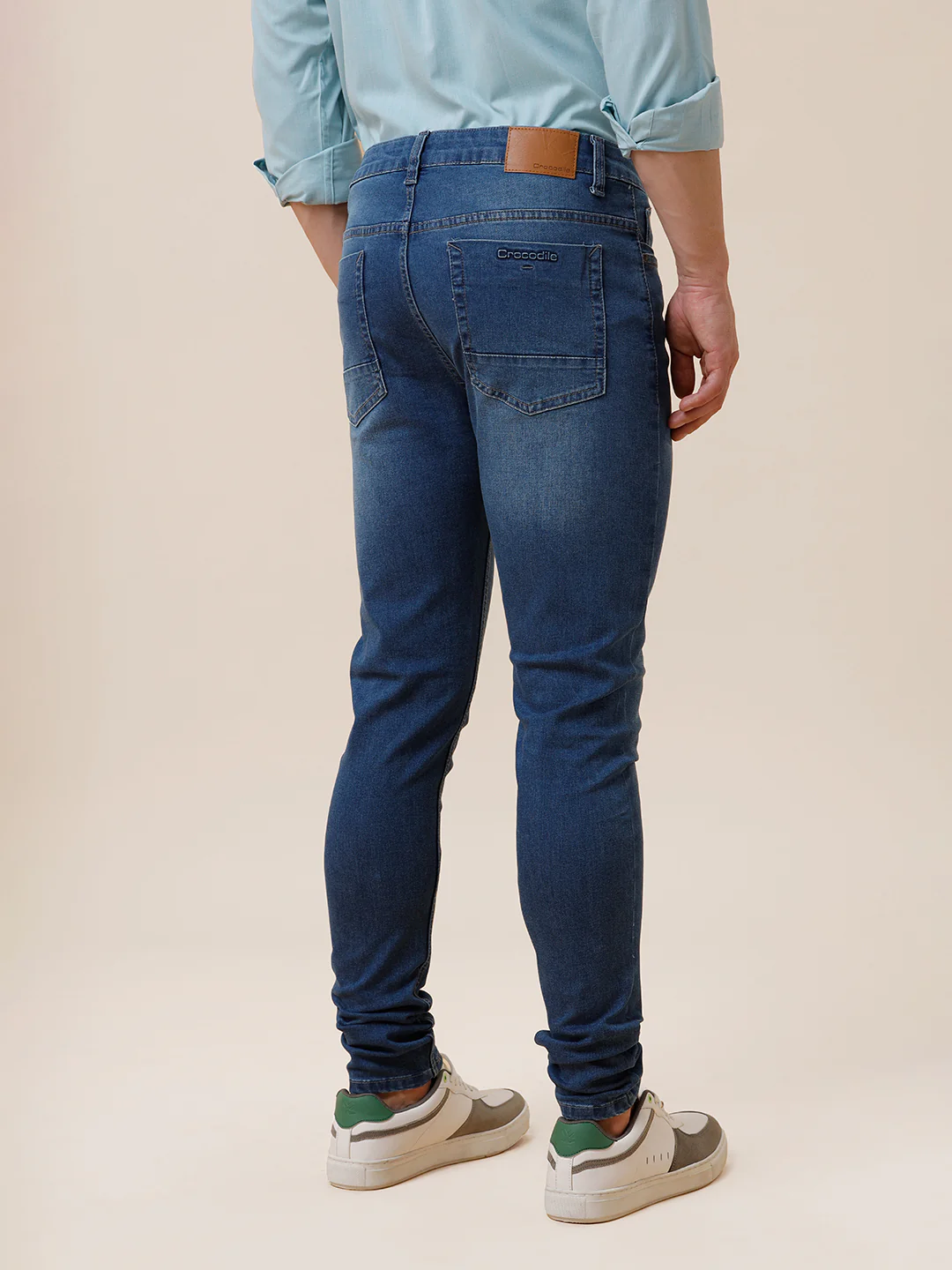 Stone Washed Light Blue Jeans