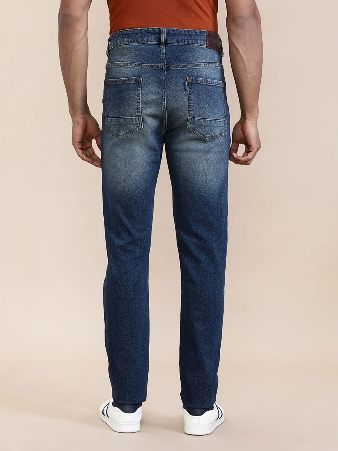 Brown Tinted Washed Slim Fit Jeans