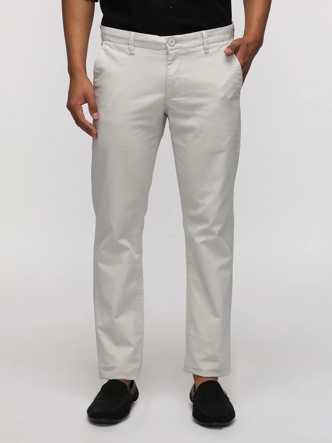 Slim Fit Sport Cream Trouser for Casual Elegance