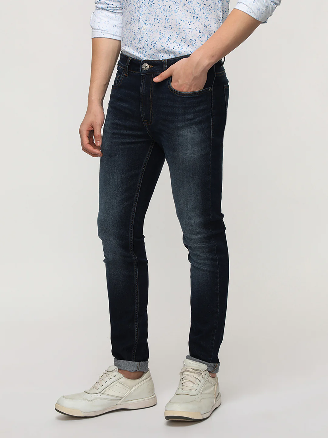 Blue Natural Fade Washed Jeans