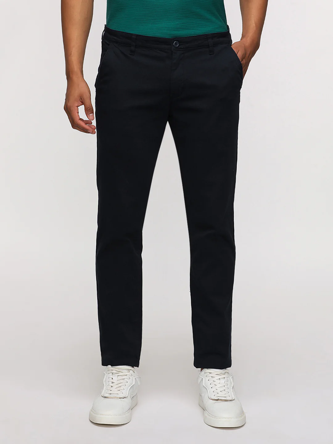 Slim Fit Navy Trouser for Sporty Style