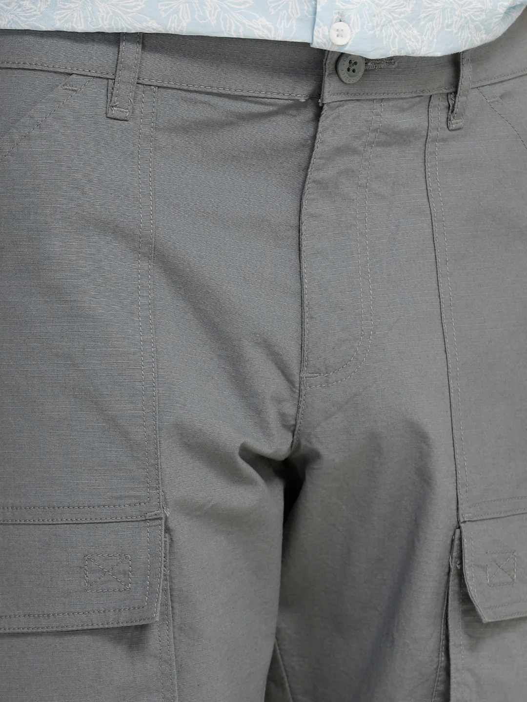 Trekflex Ripstop Utility Grey Cargo Shorts