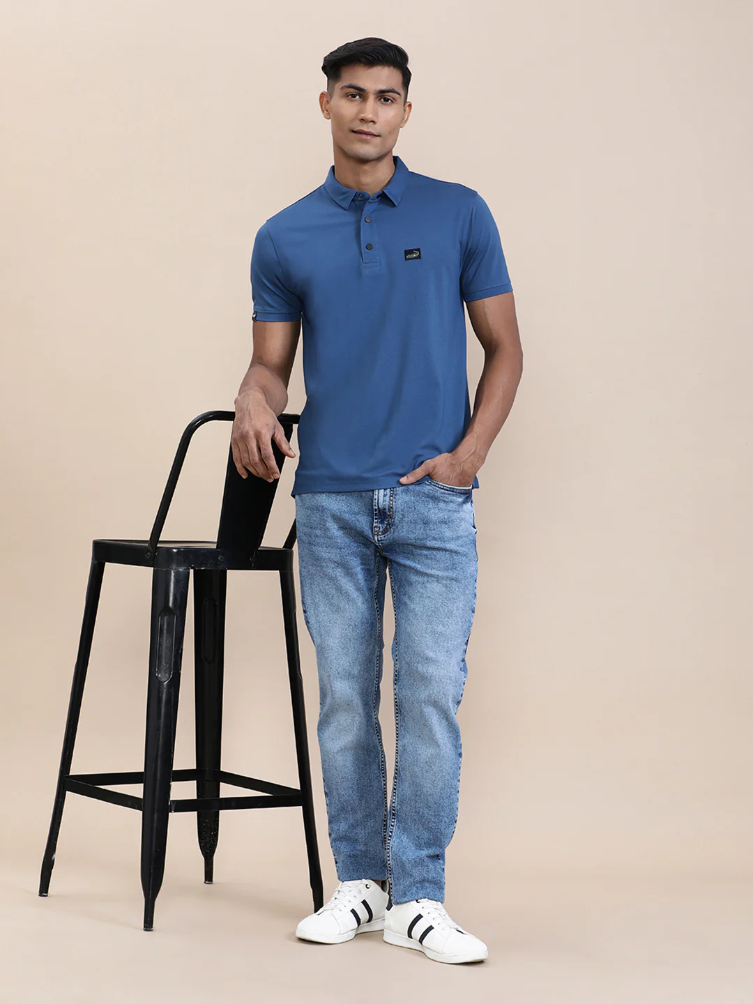 Stone Wash Soft Feel Slim Fit Jeans