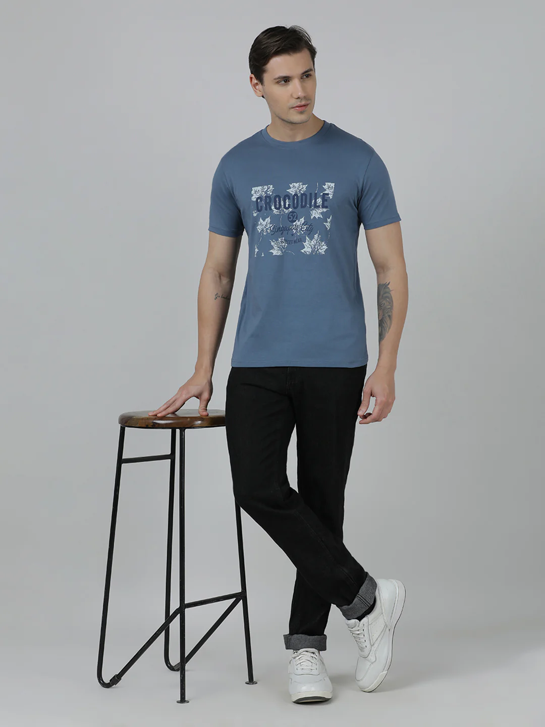 Typography Printed Cotton Slim Fit T-shirts Pack Of 2