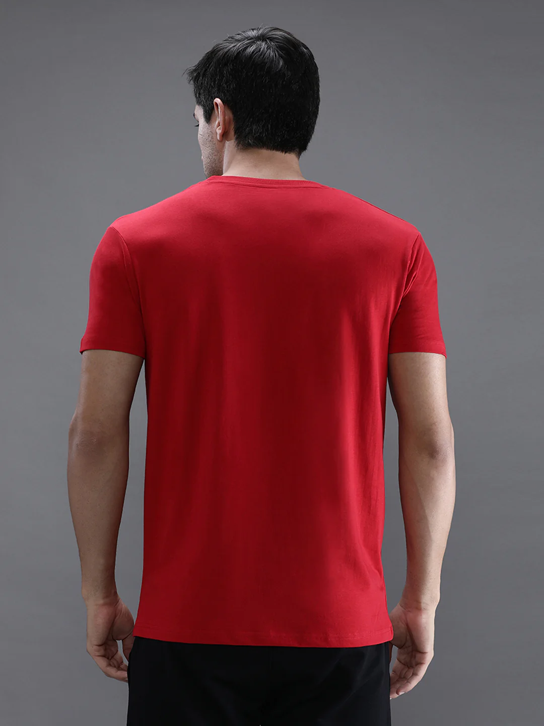 Chilli Red Solid Casual T-Shirt