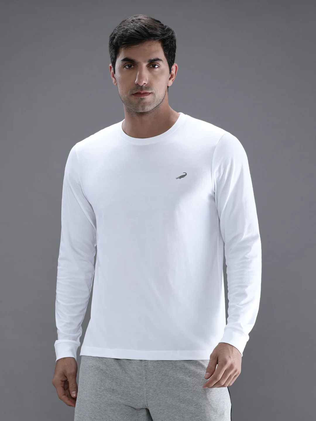 Casual White Solid T-Shirt