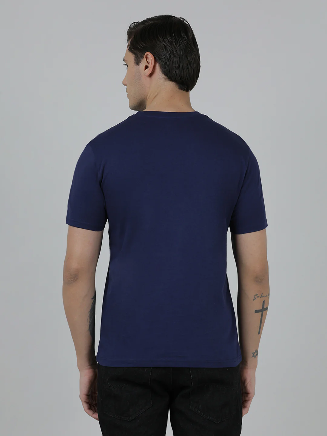 Typography Printed Pack Of 2 Cotton Slim Fit T-shirts