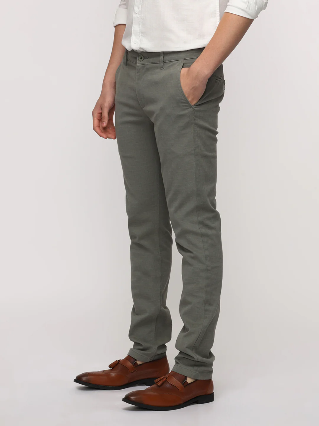 Slim Fit Classic Grey Trouser for Comfortable Style