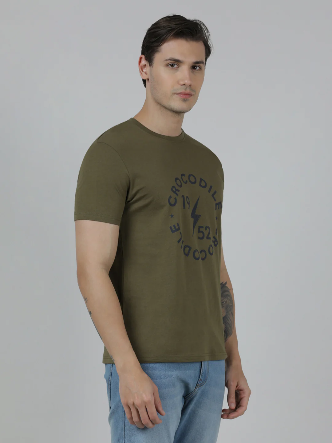 Typography Printed Pack Of 2 Slim Fit Cotton T-shirts