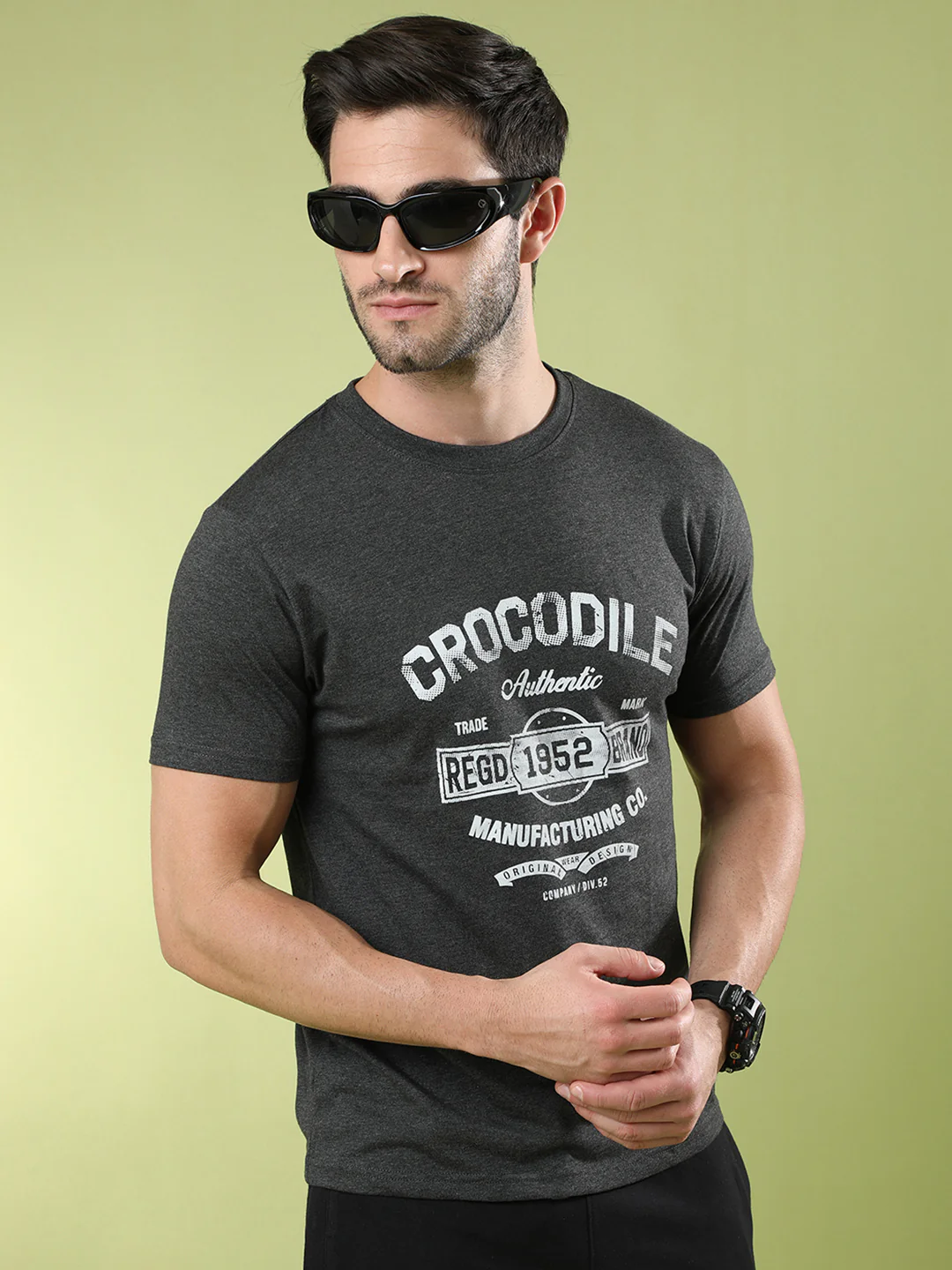 Typography Printed Pack Of 2 Slim Fit T-shirts