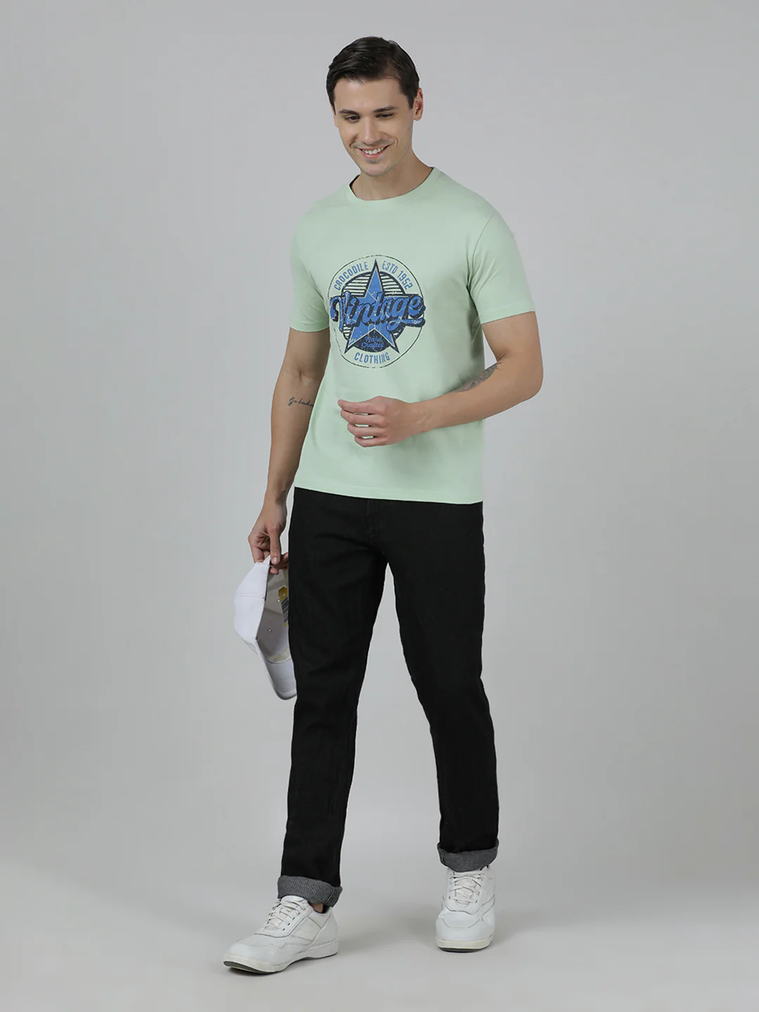 Typography Printed Slim Fit Cotton Pack Of 2 T-shirts