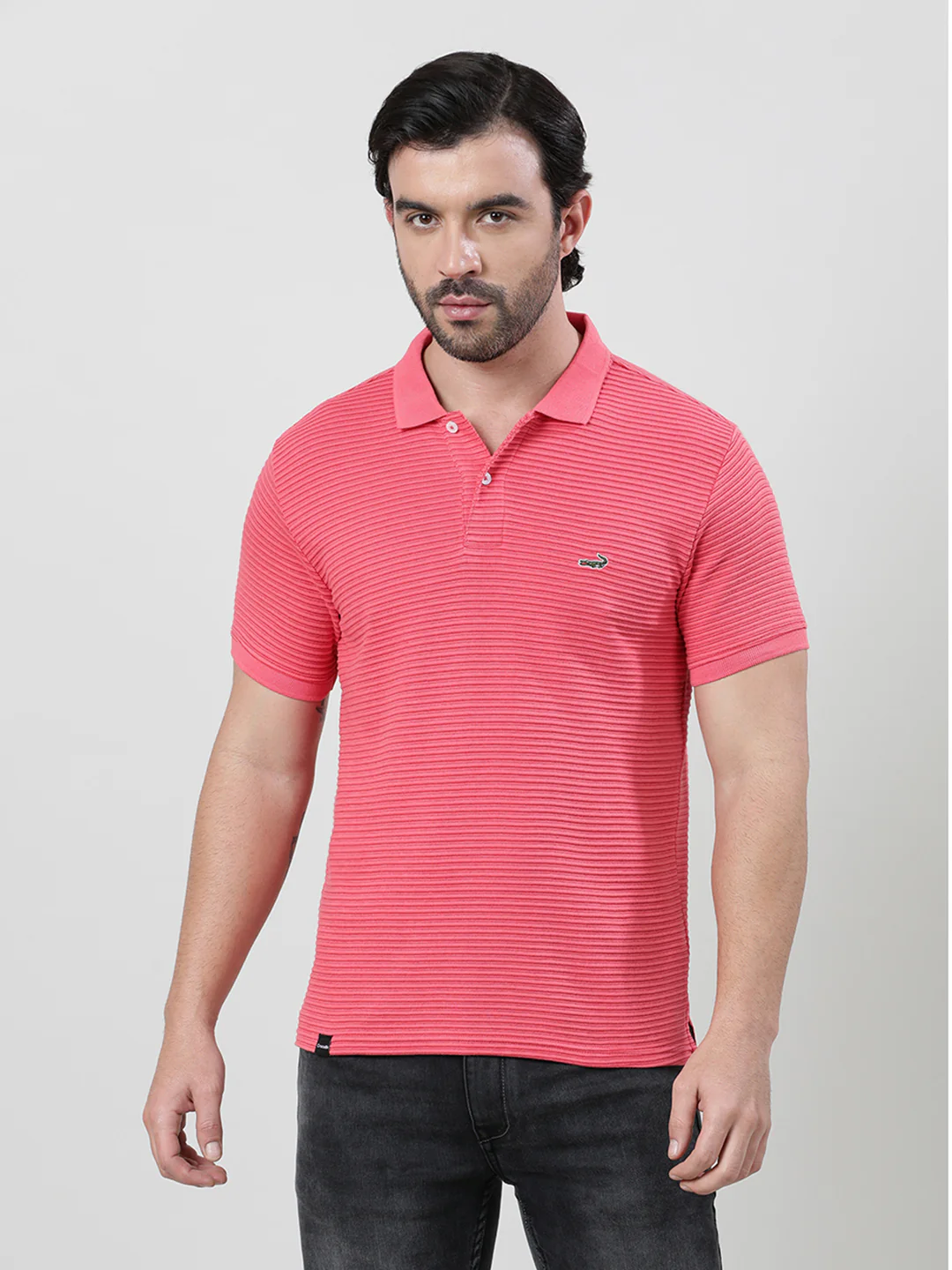 Red Striped Polo T-Shirt