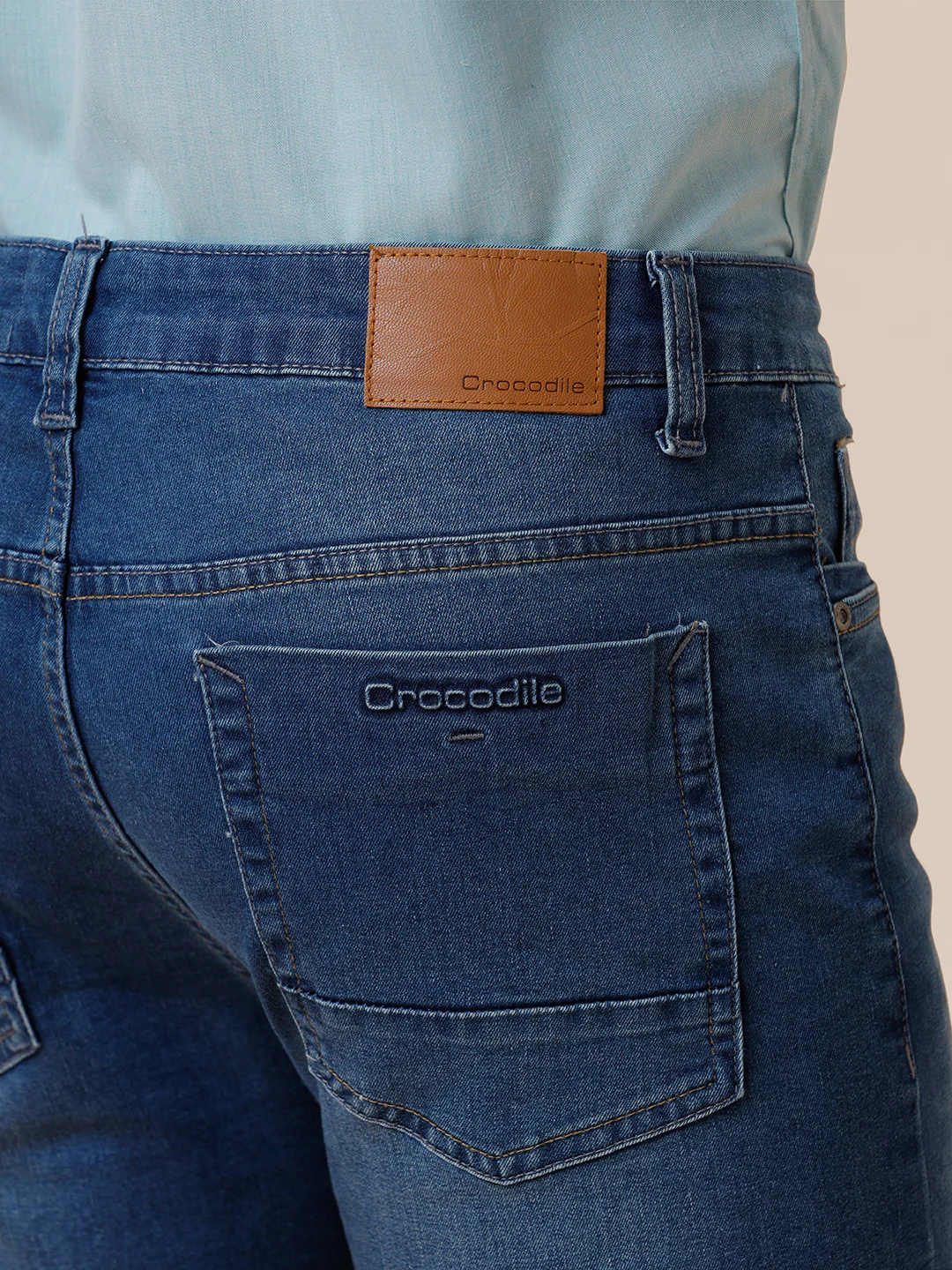 Stone Washed Light Blue Jeans