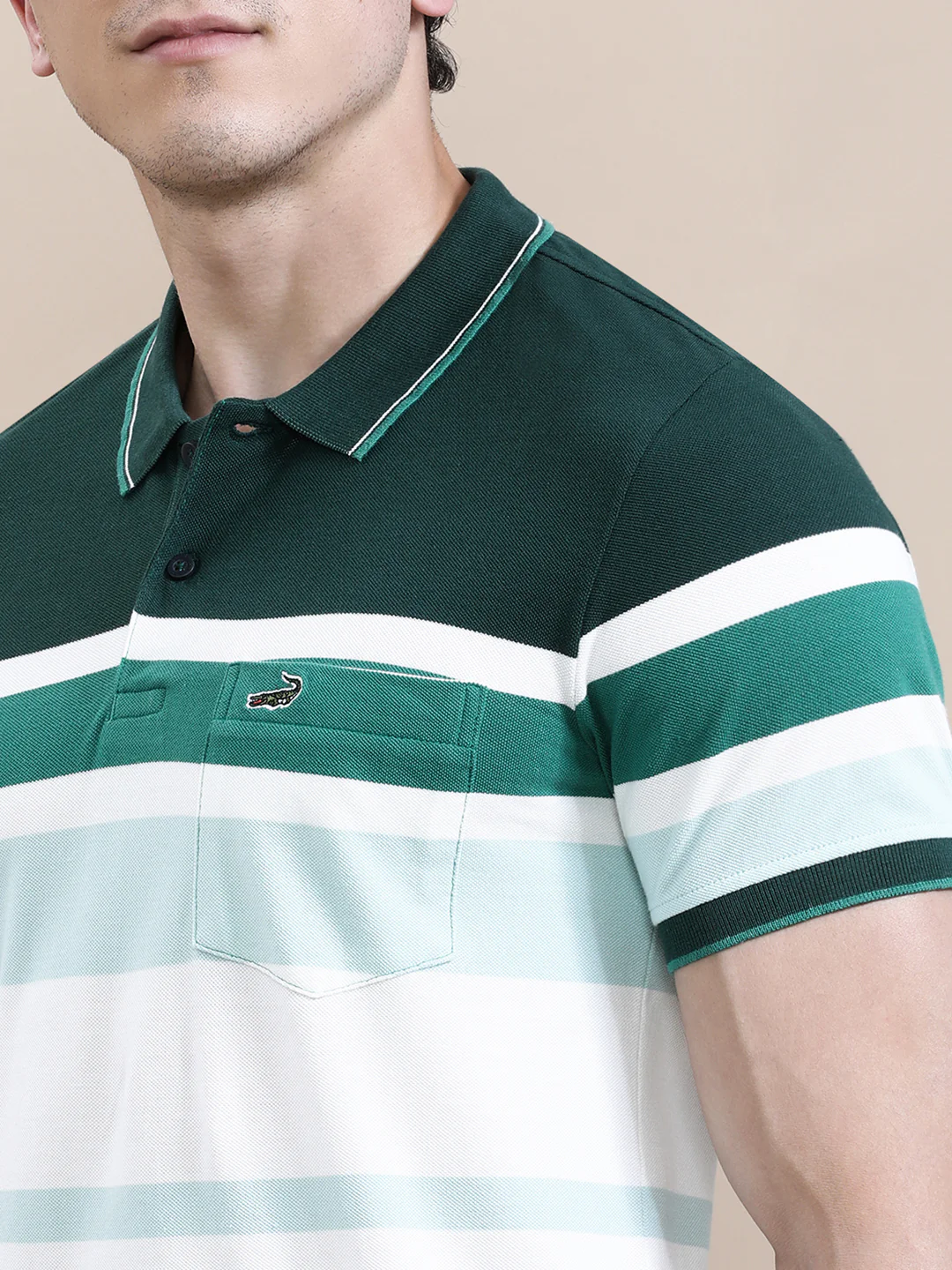 Eng Stripe Slim Fit Polo