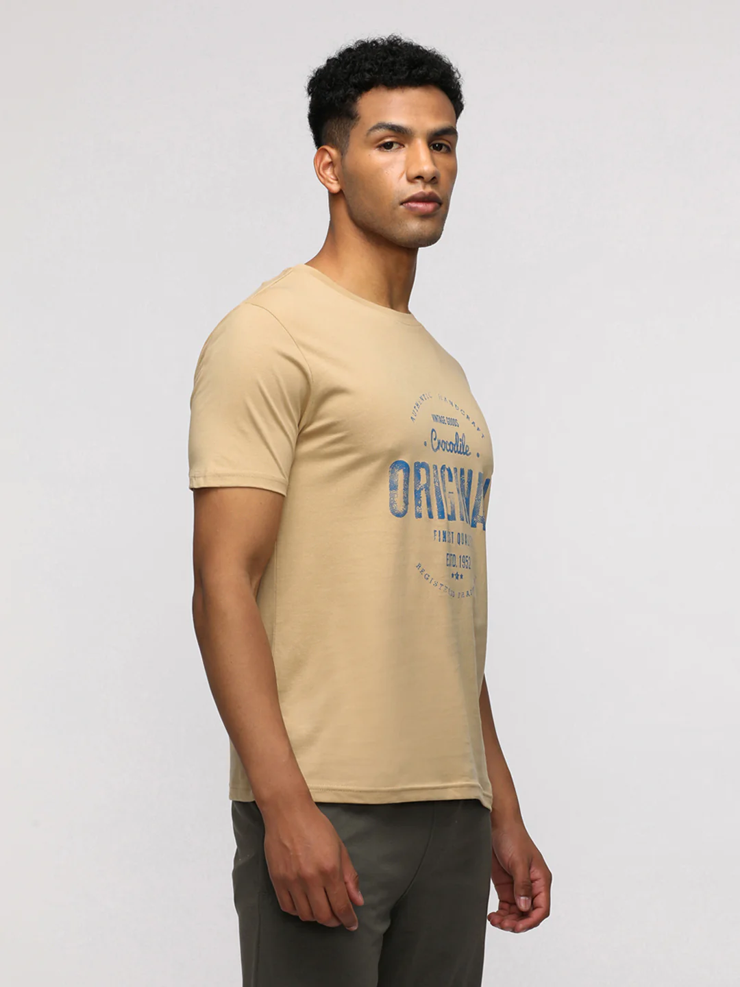 Typography Printed Round Neck Cotton Slim Fit T-shirts Pack Of 2